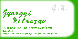 gyorgyi miloszav business card